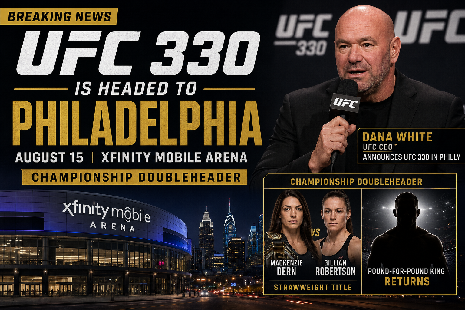 Dana White Announces UFC 330 in Philadelphia