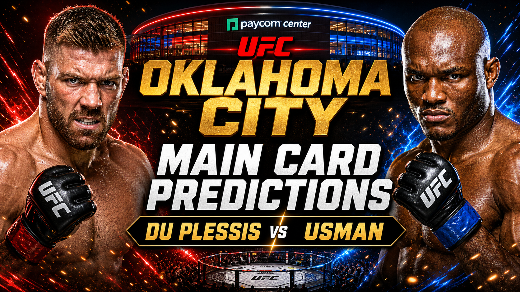 Du Plessis Battles Usman in  for Middleweight Supremacy at UFC Oklahoma City